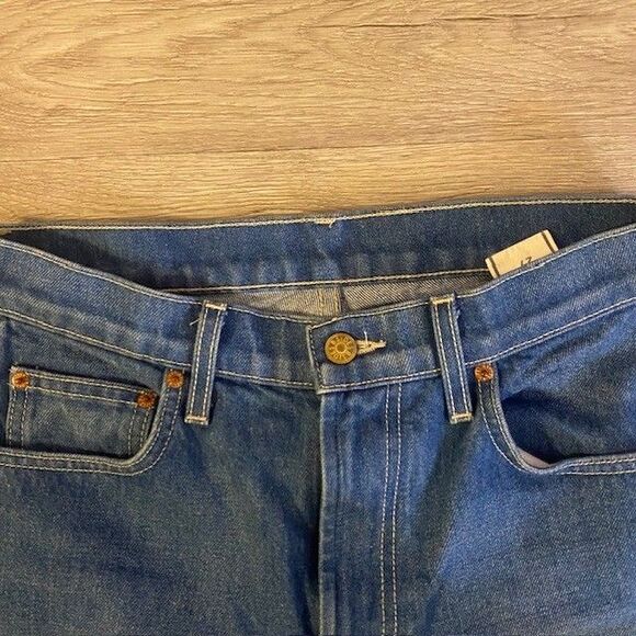 B Sides Jeans Womens Blue Denim Relaxed Straight Indigo Size 27 Made in USA - Picture 3 of 5